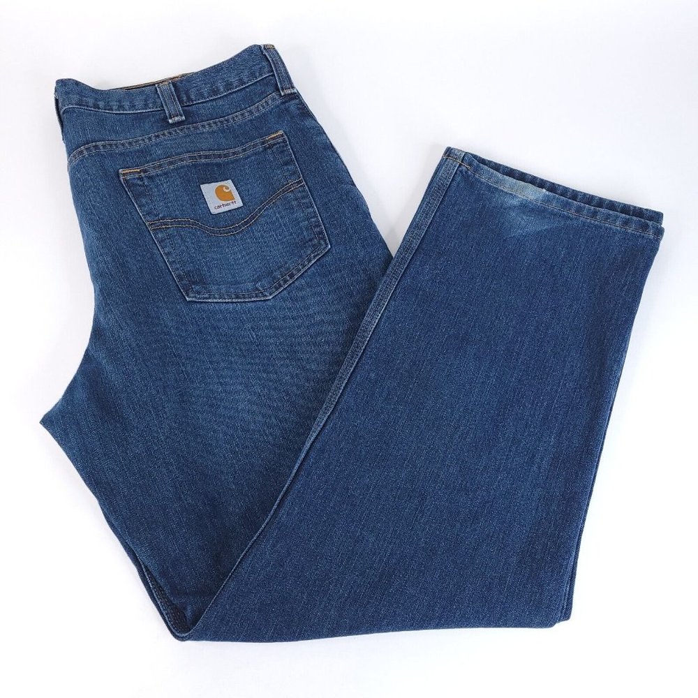 Carhartt Jeans Mens Size 36 x 30 Medium Wash 101483-966 Relaxed Fit Straight Leg